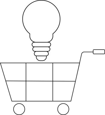 Tramvay simgesi ve beyaz arkaplan ikonu. Siyah çizgileri var.