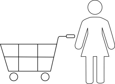 Tramvay simgesi ve ayakta duran kişi simgesi. Siyah çizgileri olan beyaz arkaplan.