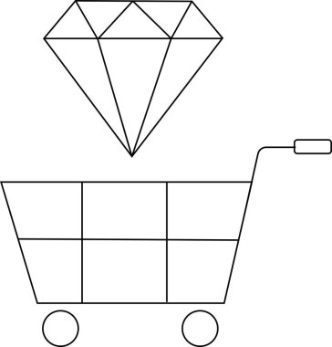 Tramvay simgesi ve siyah çizgili elmas simgesi. Beyaz arkaplan