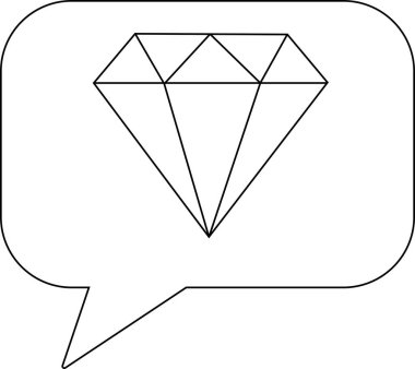 Sohbet simgesi ve siyah çizgileri olan beyaz arkaplan simgesi.