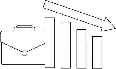 Aşağıdaki çizelge simgesi ve siyah çizgileri olan beyaz arkaplan simgesi.