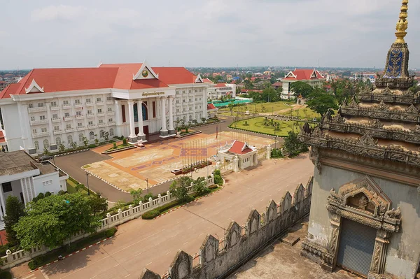 Vientiane Laos Abril 2012 Vista Edificio Oficinas Del Gobierno Desde —  Fotos de Stock