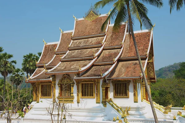 Luang Prabang Laos Abril 2012 Exterior Templo Budista Haw Pha — Fotografia de Stock