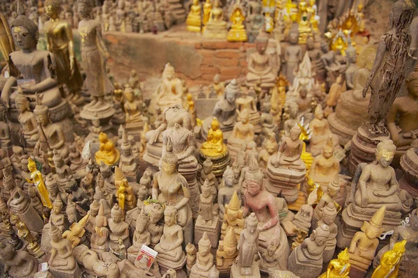 Луанг Прабанг Лаос Апреля 2012 Года Статуи Будды Пещере Тхам — стоковое фото