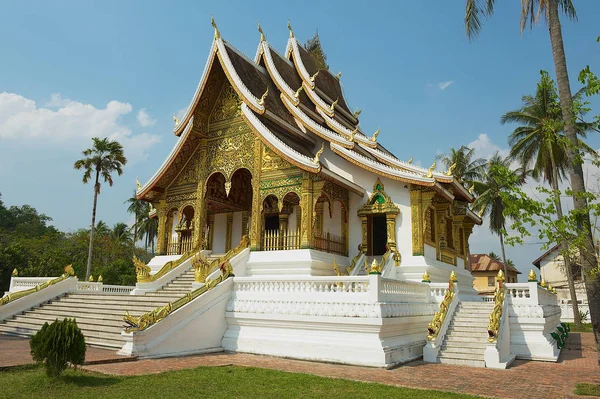 Außenseite Des Buddhistischen Tempels Haw Kham Königlicher Palast Komplex Luang — Stockfoto