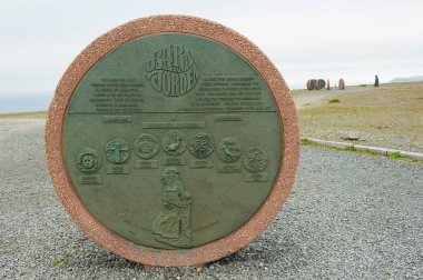 North Cape, Norveç - 05 Eylül 2011: Anıt 