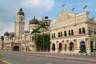 Kuala Lumpur, Malezya - Ağustos 11, 2008: Kuala Lumpur, Malezya Bağımsızlık Meydanı'nda Sultan Abdul Samad binanın dış.