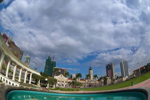 Kuala Lumpur Malasia Agosto 2009 Vista Los Edificios Plaza Independencia — Foto de Stock