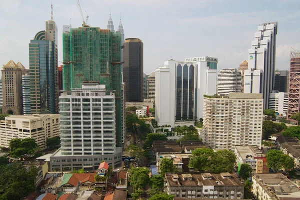 Kuala Lumpur Malaysia Agosto 2008 Vista Aérea Para Edifícios Área — Fotografia de Stock