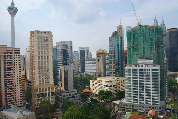 Kuala Lumpur Malezya Ağustos 2008 Görünüm Olarak Modern Binalar Binalar — Stok fotoğraf