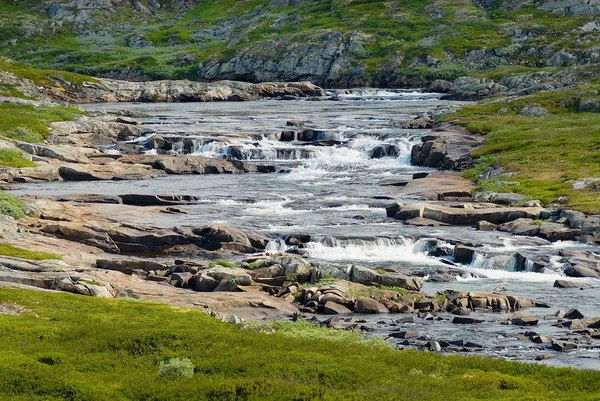 Muhteşem Yaz Peyzaj Hardangervidda Dağı Yaylası Norveç Milli Parkı — Stok fotoğraf