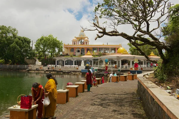 Grand Bassin Mauritius Grudnia 2012 Niezidentyfikowanych Osób Odwiedza Ganga Talao — Zdjęcie stockowe