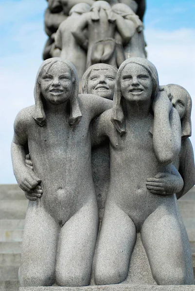 Oslo Noruega Julio 2006 Escultura Granito Realizada Por Famoso Artista — Foto de Stock