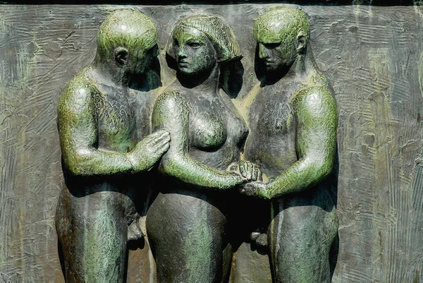 Oslo, Norveç - 06 Temmuz 2006: ünlü sanatçı Gustav Vigeland şık Park Oslo, Norveç tarafından yapılan kısma.