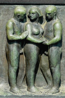 Oslo, Norveç - 06 Temmuz 2006: ünlü sanatçı Gustav Vigeland şık Park Oslo, Norveç tarafından yapılan kısma.