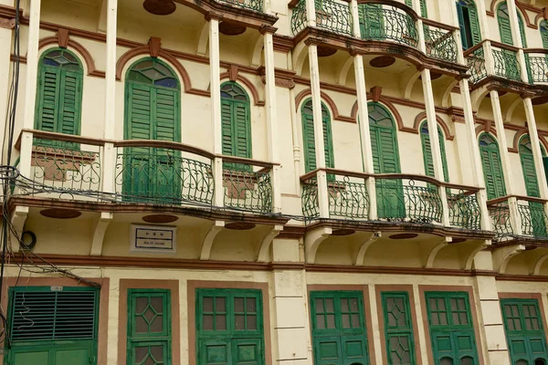 Macao China Septiembre 2013 Fachada Del Antiguo Edificio Casco Antiguo — Foto de Stock