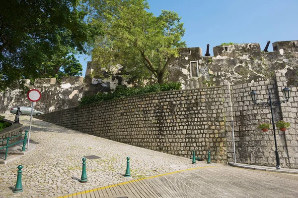 Macau China September 2013 Buitenkant Muur Van Guia Fort Caminho — Stockfoto