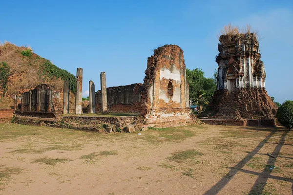 Ruins Ancient Temple Wat Nakorn Kosa Lopburi Thailand — Stock Photo, Image