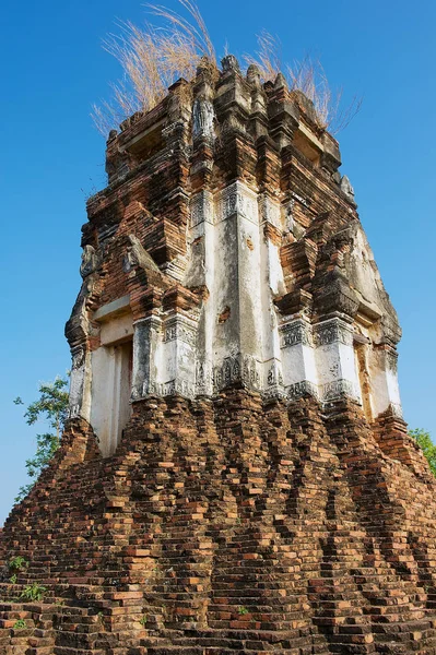 Ruin Stupa Ancient Temple Wat Nakorn Kosa Lopburi Thailand — Stock Photo, Image
