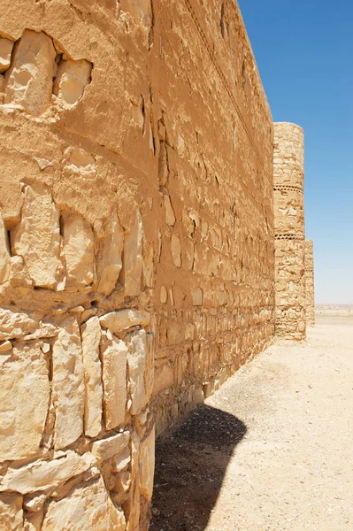 Exterior Wall Desert Castle Qasr Kharana Kharanah Harrana Amman Jordan — Stock Photo, Image