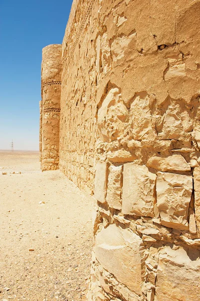 Exterior Wall Desert Castle Qasr Kharana Kharanah Harrana Amman Jordan — Stock Photo, Image