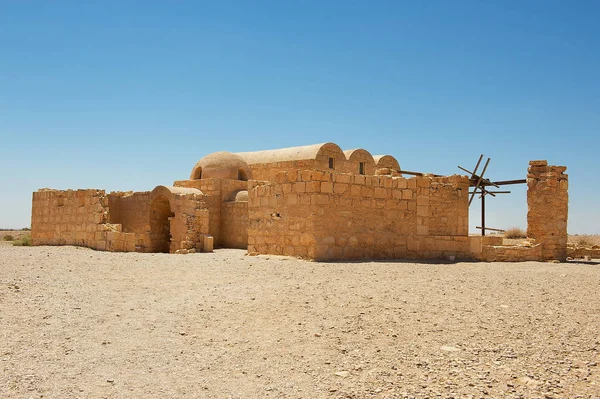 Amra çöl kale (Qasr Amra) yakınındaki Amman, Jordan. Dünya mirası için eşsiz freskler Emevi Halife Velid II ve ünlü 8 yüzyılda inşa,.