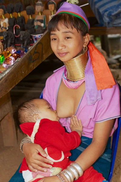 Mae Hong Son Thailand November 2008 Young Woman Lahwi Padaung — Stock Photo, Image