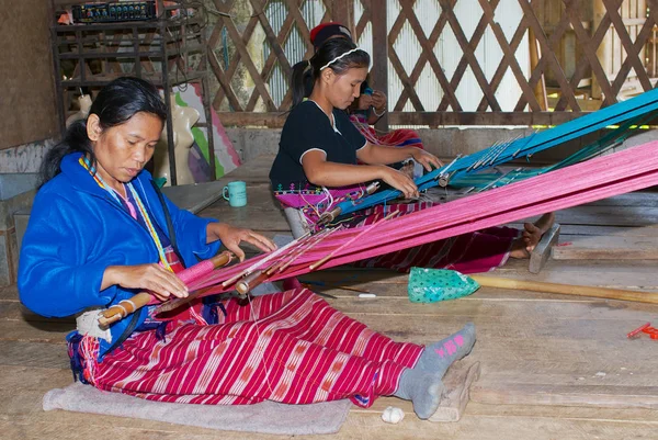 Doi Inthanon Thailand November 2008 Unidentified Women White Karen Hill — Stock Photo, Image