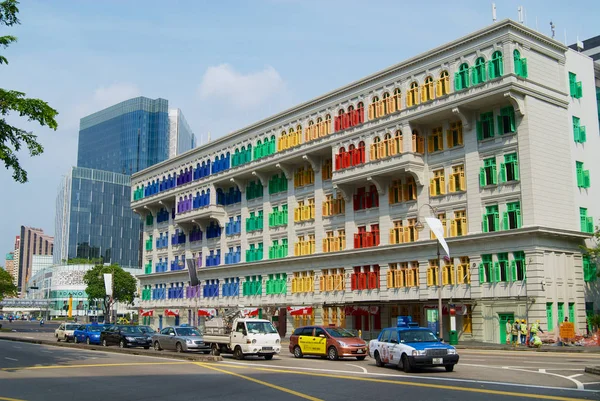 Σιγκαπούρη Σιγκαπούρη Αύγουστος 2008 Μίκα Πολύχρωμο Κτίριο Στην Σιγκαπούρη Σιγκαπούρη — Φωτογραφία Αρχείου