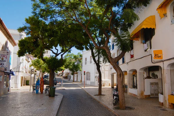 Lagos Portugal Juli 2006 Pemandangan Jalan Dengan Bangunan Bersejarah Pusat — Stok Foto