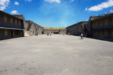 Port Louis, Mauritius - 29 Kasım 2012: Ana iç avluya Fort Adelaide Port Louis, Mauritius.