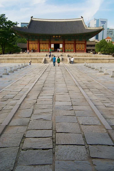 Seoul Corea Agosto 2008 Personas Identificadas Visitan Palacio Changgyeong Seúl —  Fotos de Stock