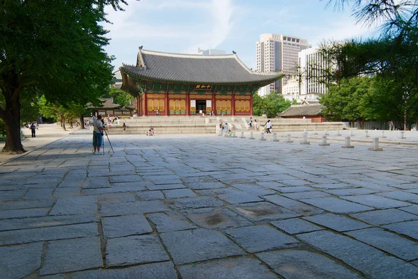 Seoul Corea Agosto 2008 Personas Identificadas Visitan Palacio Changgyeong Seúl —  Fotos de Stock