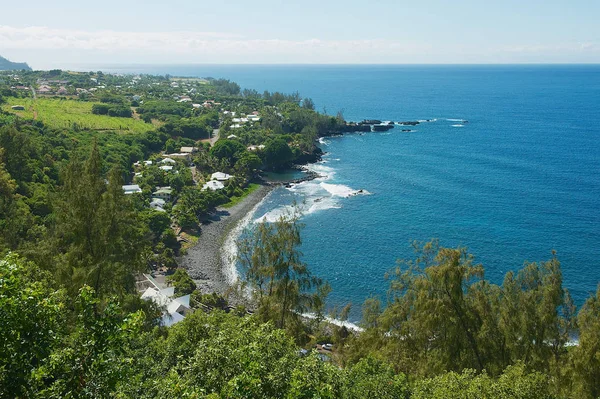 Visa Till Havet Kusten Vid Reunion Island Frankrike — Stockfoto