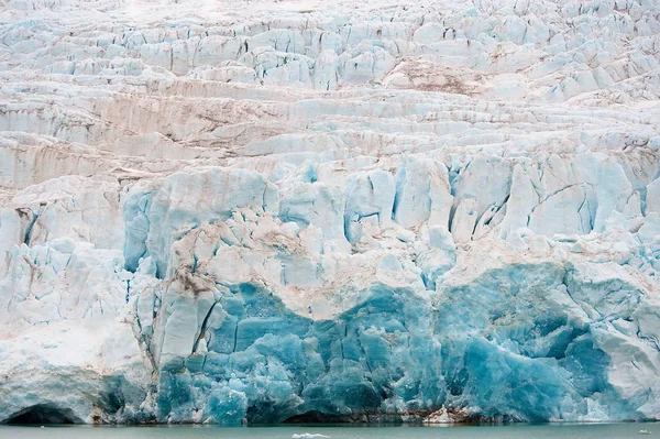 Lodowiec Nordenskildbreen Latem Pobliżu Pyramiden Wybrzeżu Billefjord Svalbard Norwegia — Zdjęcie stockowe