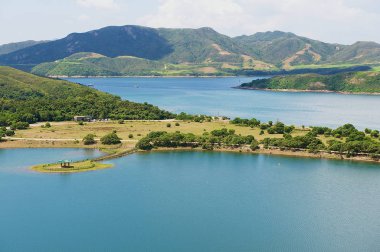 Yüksek ada rezervuar ve Hong Kong küresel Geo Park Çin Hong Kong, Çin.