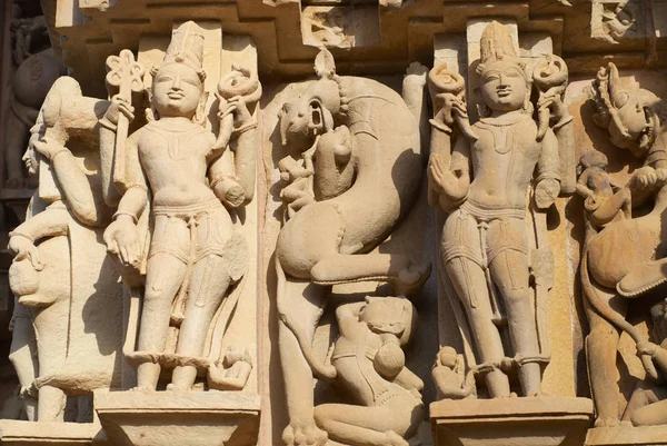 Vishvanatha Świątynia Erotyczne Rzeźby Zachodniej Świątynie Khajuraho Madhya Pradesh Indie — Zdjęcie stockowe