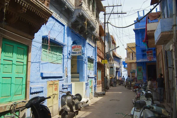 Jodhpur India Kwietnia 2007 Widok Historyczne Tradycyjnie Niebieski Malowane Starej — Zdjęcie stockowe