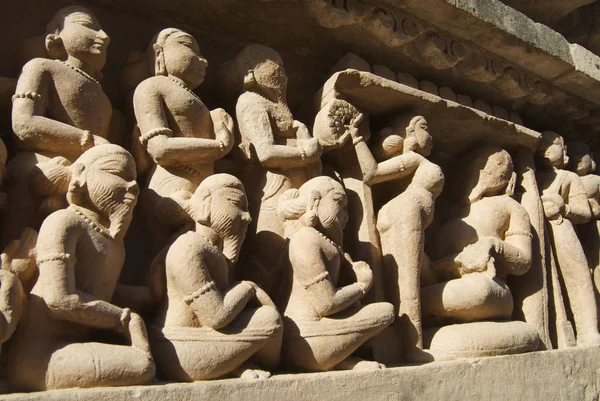 Esculturas Eróticas Templo Vishvanatha Los Templos Occidentales Khajuraho Madhya Pradesh —  Fotos de Stock
