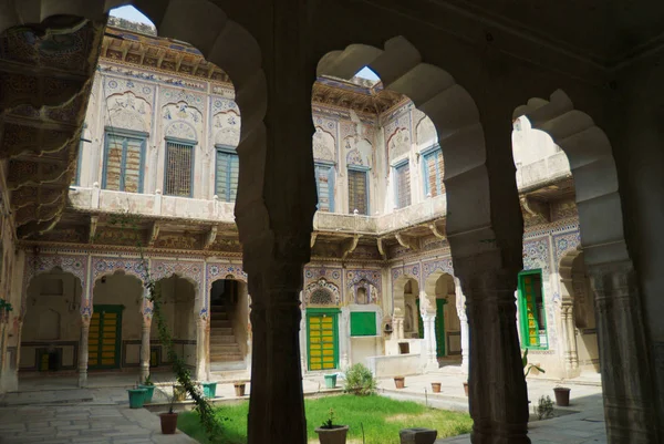 Mandawa India Maart 2007 Inner Erf Van Een Historische Haveli — Stockfoto