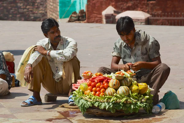 Fatehpur Sikri Hindistan Mart 2007 Kimliği Belirsiz Hint Erkekler Fatehpur — Stok fotoğraf