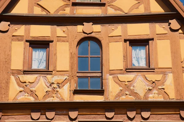 Rothenburg Der Tauber Alemania Septiembre 2010 Detalle Fachada Del Histórico —  Fotos de Stock