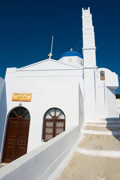 Pyrgos Grecia Agosto 2012 Chiesa Ortzhodox Campanile Nella Città Pyrgos — Foto Stock
