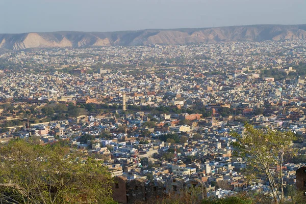 Jaipur India 2007 Március Panorámáját Belvárosi Negyed Nagyszénás India — Stock Fotó