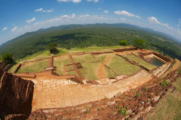 Antiguas Ruinas Cima Fortaleza Roca Sigiriya Sigiriya Sri Lanka — Foto de Stock