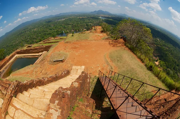 Antiguas Ruinas Cima Fortaleza Roca Sigiriya Sigiriya Sri Lanka —  Fotos de Stock