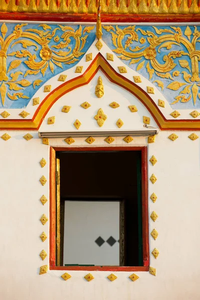 Chiang Khan Thailand April 2010 Facade Detail Wat Sri Khun — Stock Photo, Image