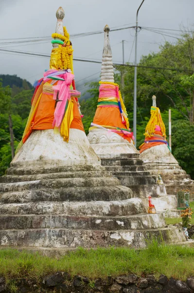 Kanchanaburi Tailândia Agosto 2011 Três Pagodes Lugar Histórico Travessia Fronteiriça — Fotografia de Stock