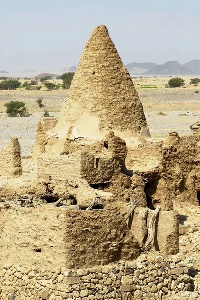 Ruin Traditional Yemeni Mud Brick Building Rib Yemen — Stock Photo, Image