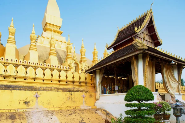 Vientiane Laos April 2012 Pha Luang Stupa Vientiane Laos — Stockfoto